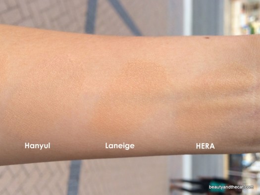 10 Hanyul 2 Beige Laneige Light HERA C21 Comparison Review