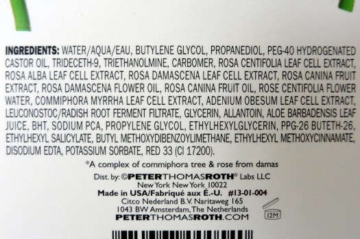 04 Peter Thomas Roth Rose Stem Cell Bio-Repair Gel Mask Ingredients