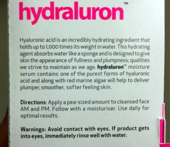 02 Hydraluron Review Directions