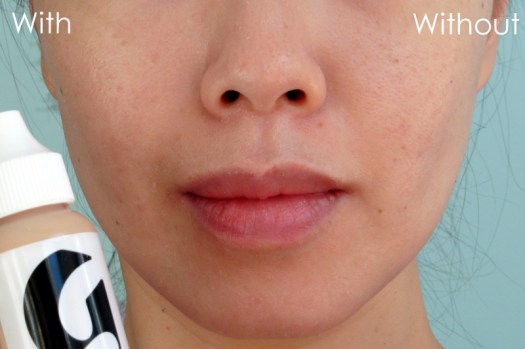 04 Glossier Perfecting Skin Tint Light Before After