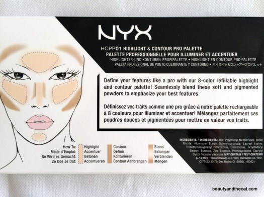 05 NYX Highlight Contour Pro Palette Ingredients
