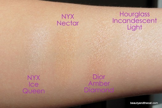 13 Comparison Swatches NYX Dior Hourglass