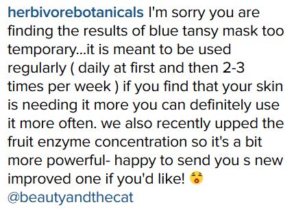 Herbivore Blue Tansy old formula