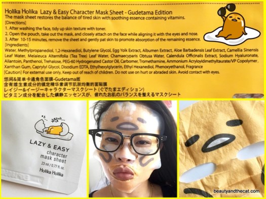 03 Holika Holika Gudetama Lazy Easy Mask Sheet Ingredients